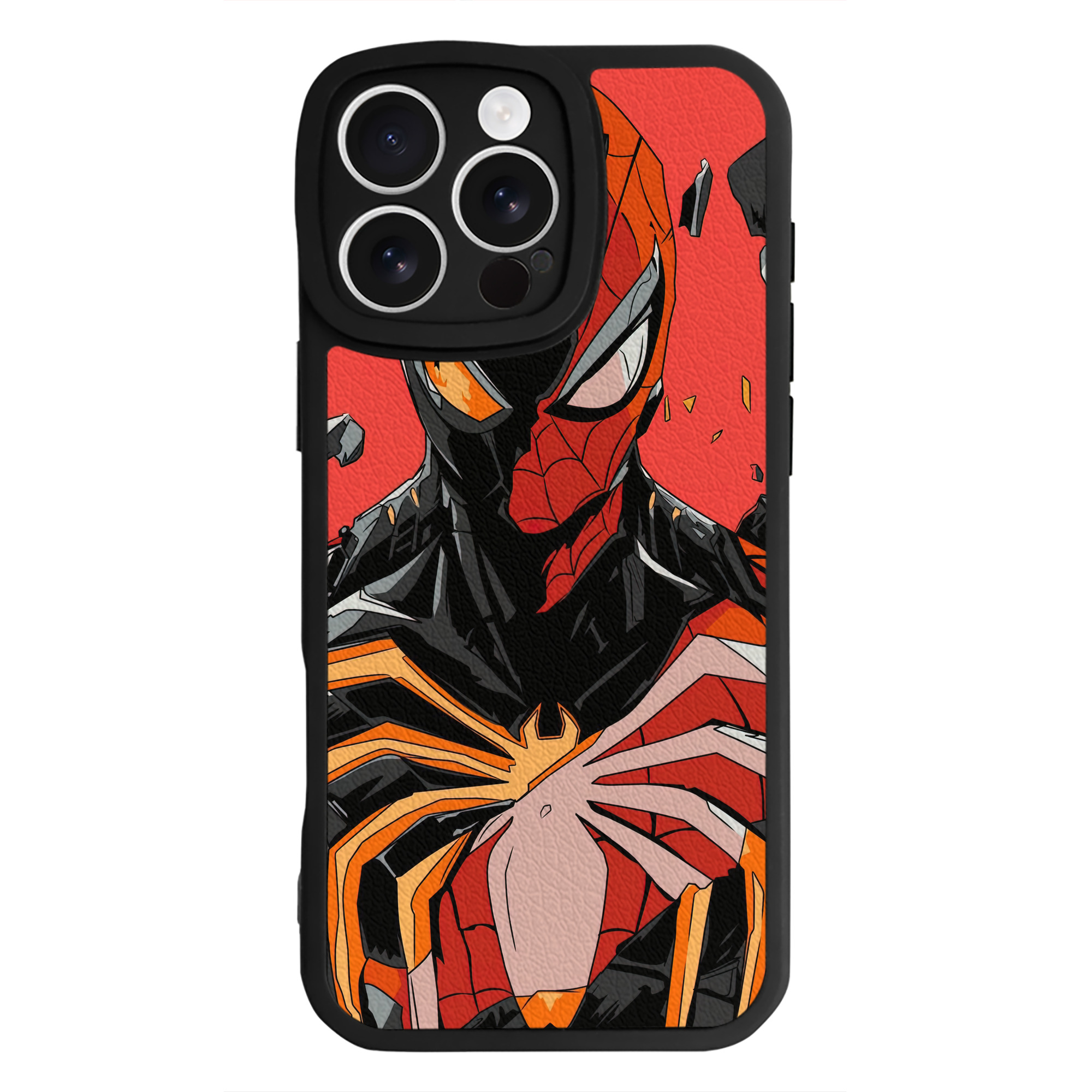 Spider Man スパイダーマン 【iPhone 16シリーズ対応】シリコンスマホケース（レザー調） 材質：シリコン